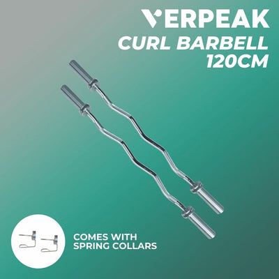 Verpeak Olympic Barbell 120CM Curl Bar VP-BB-116-AC