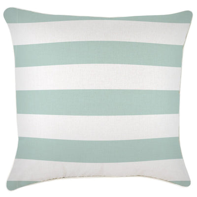 Cushion Cover-With Piping-Deck-Stripe-Mint-60cm x 60cm