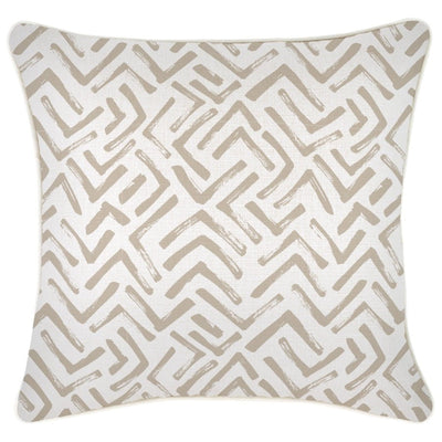 Cushion Cover-With Piping-Tribal-Beige-45cm x 45cm