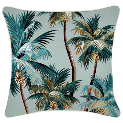 Cushion Cover-With Piping-Palm Trees Seafoam-45cm x 45cm