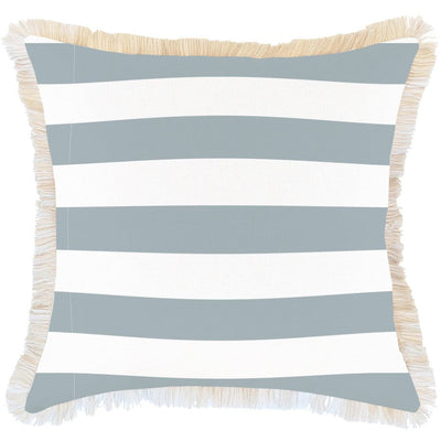 Cushion Cover-Coastal Fringe-Deck-Stripe-Smoke-60cm x 60cm
