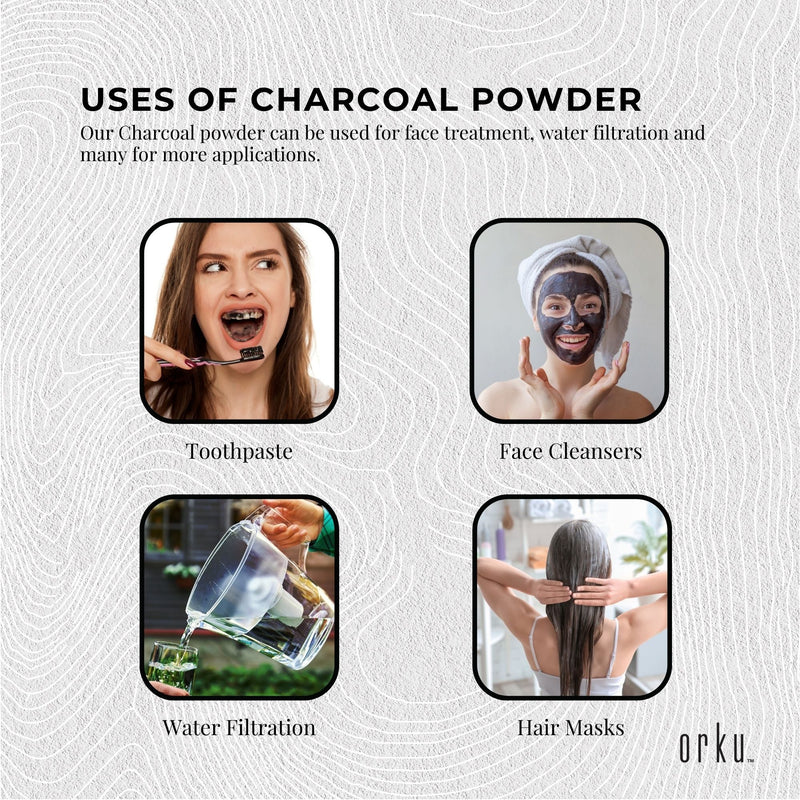 400g Activated Carbon Powder Coconut Charcoal Teeth Whitening Toothpaste Mask