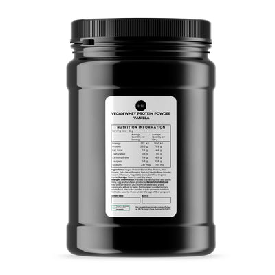1Kg Vegan Whey Protein Powder Blend - Vanilla Plant WPI/WPC Supplement Jar