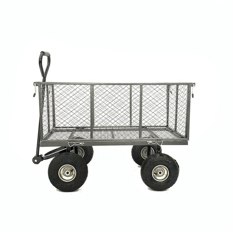 Wallaroo Steel Mesh Garden Trolley Cart - Hammer Grey