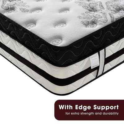 Laura Hill Single Mattress Bed Size Euro Top 5 Zone Spring Foam 34cm Bedding