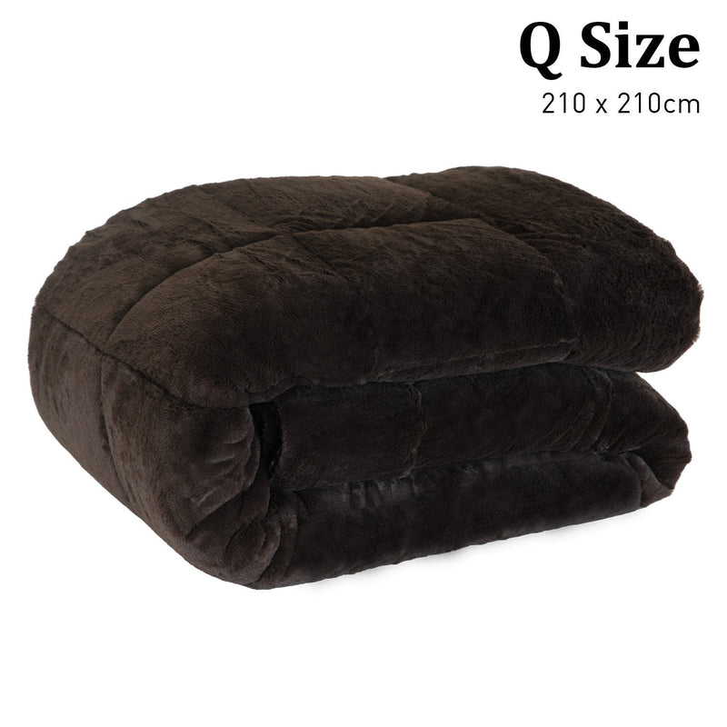 Laura Hill Faux Mink Comforter Quilt Duvet 500GSM - Queen