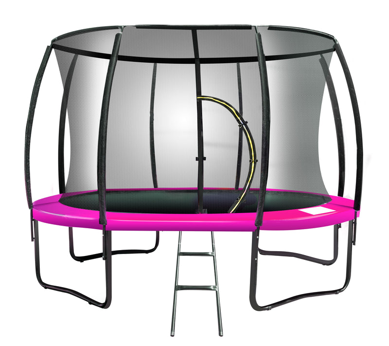 Kahuna 16ft Trampoline Free Ladder Spring Mat Net Safety Pad Cover Round Enclosure - Pink