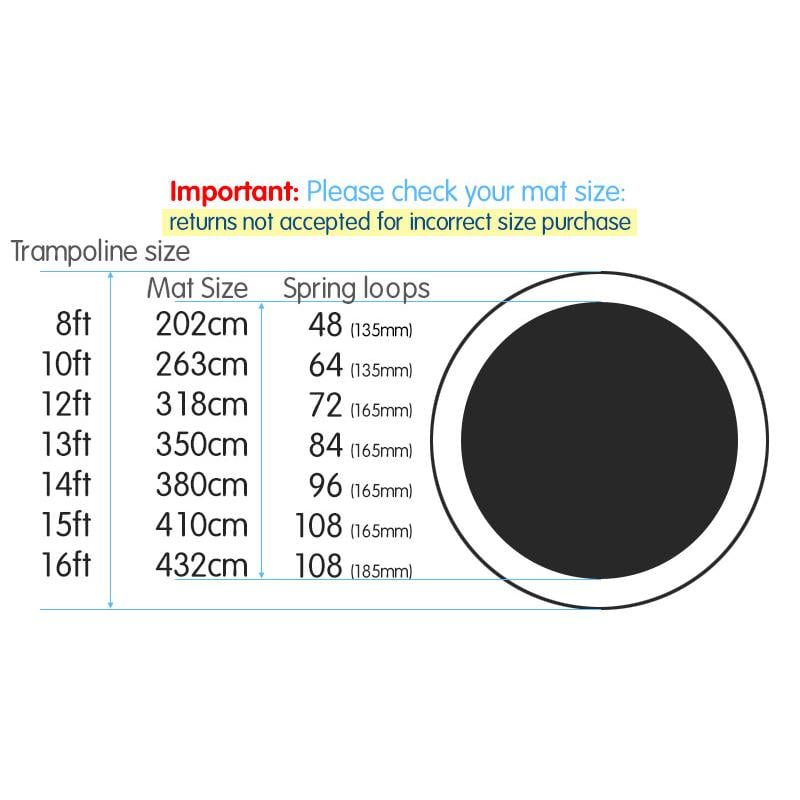 Kahuna 14ft Replacement Trampoline Mat Round