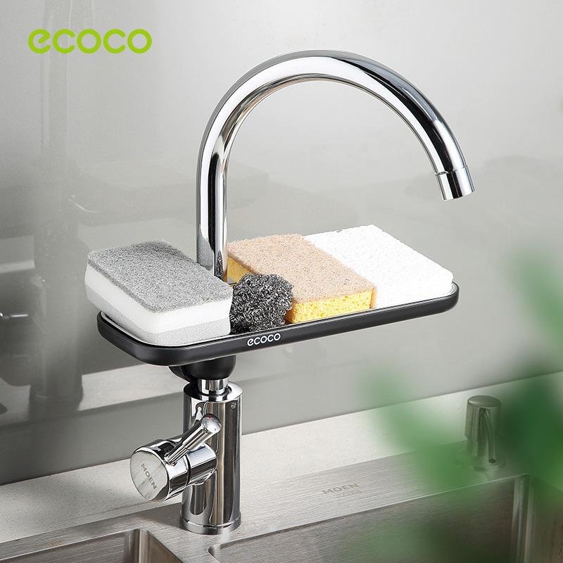 Ecoco Kitchen Drain Holder Sponge Sink Storage Rack Basket Organizer Shelf Bathroom AU