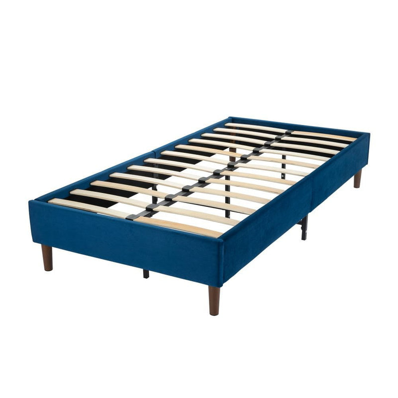 Velvet Blue Bed Frame &