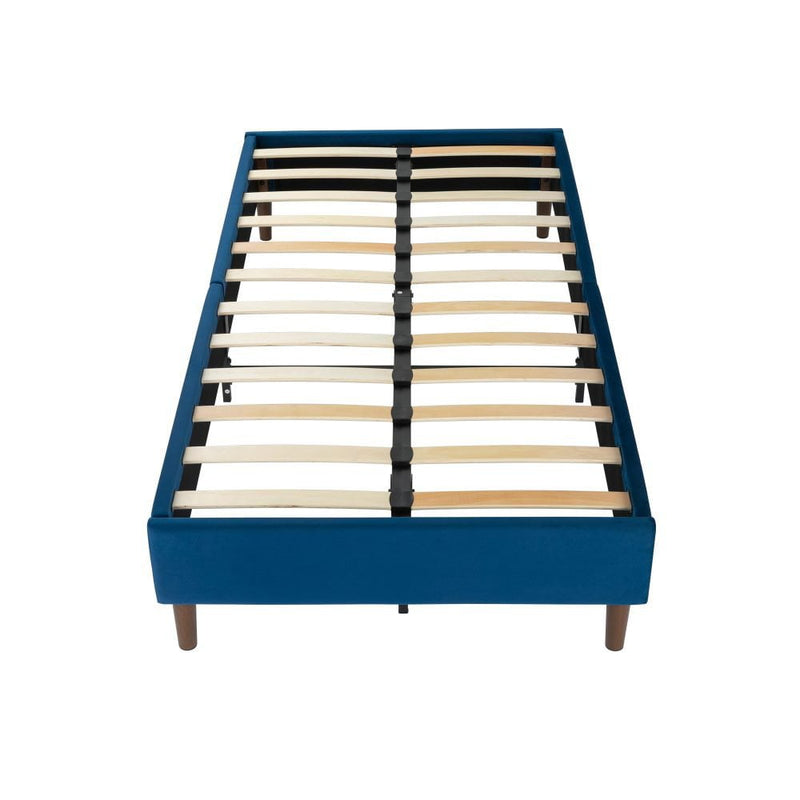 Velvet Blue Bed Frame &