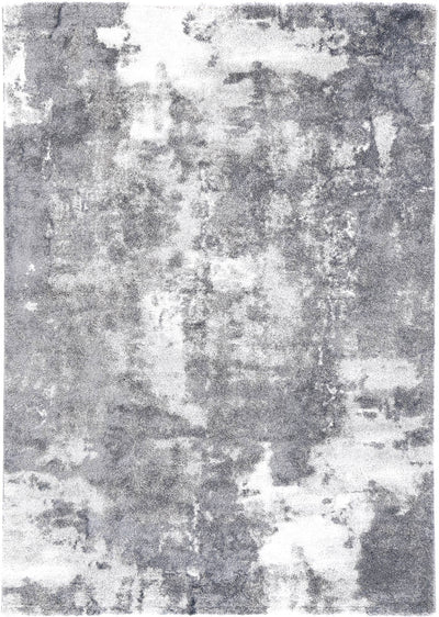 Yuzil Grey White Abstract Rug 280x380cm