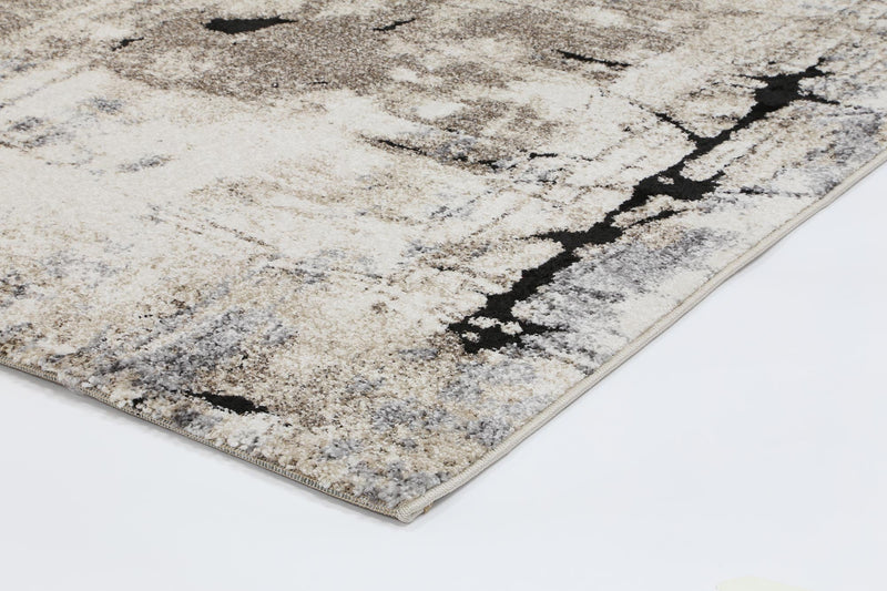 Vision Grey and Beige Abstract Rug 80x150cm