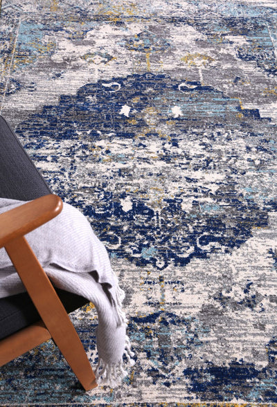 Delicate Blue Green Distressed Rug 160x230 cm