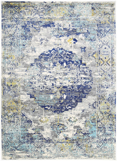 Delicate Blue Green Distressed Rug 200x290 cm
