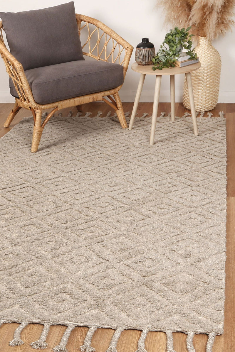 Leilani Plush Diamond Ash Rug 160x230cm