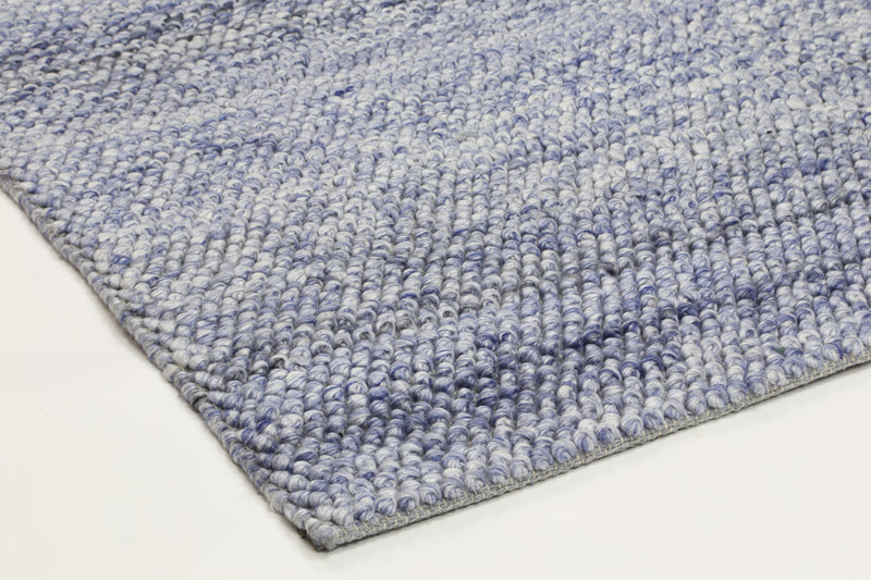 Zayna Loopy Blue Wool Blend Rug 160x230cm