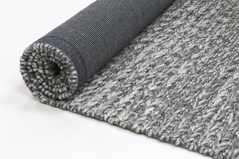 Zayna Cue Charcoal Wool Blend Rug 200x290cm