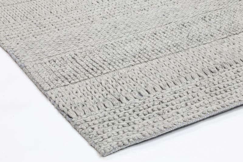 Zayna Grace Grey Wool Blend Rug 240x330cm