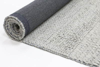 Zayna Grace Grey Wool Blend Rug 240x330cm