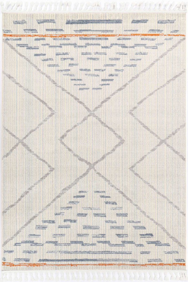 Pasto Tribal Light Grey Rug 200x290cm