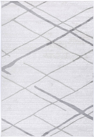 Windjana Abstract Stripe Silver Rug 160x230cm