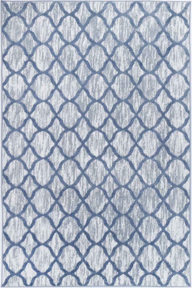 Windjana Lattice Blue Rug 160x230cm