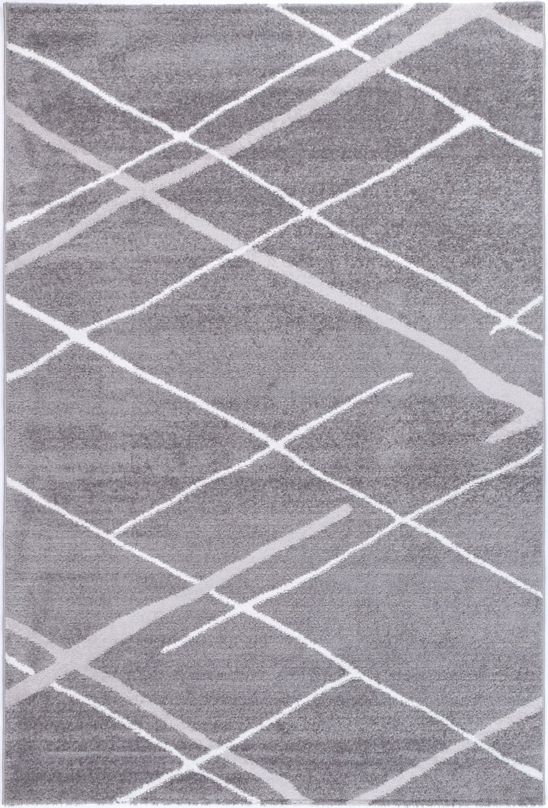 Windjana Abstract Stripe Grey Rug 240x330cm