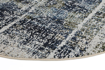 Roman Mosaic Distressed Modern Navy Rug 160x230 cm