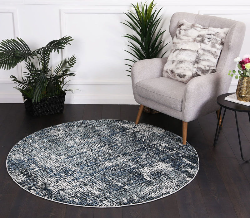 Roman Mosaic Solid Grey Turquoise Rug 160x230 cm