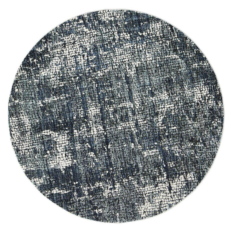 Roman Mosaic Solid Grey Turquoise Rug 160x230 cm