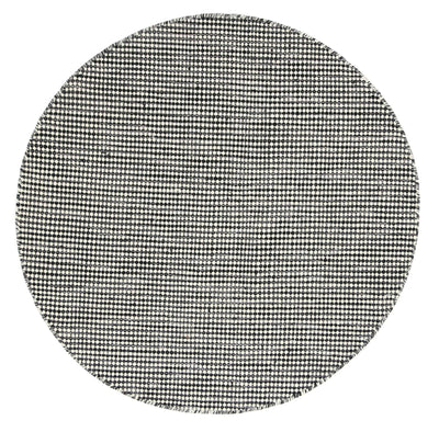 Scandi Charcoal Grey Reversible Wool Round Rug 150x150 cm Round