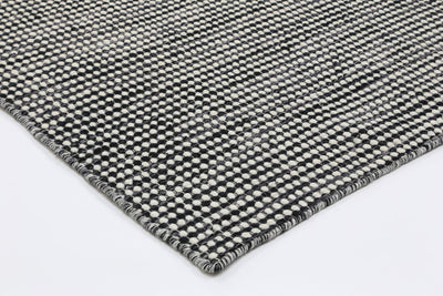 Scandi Charcoal Grey Reversible Wool Rug 160x230 cm