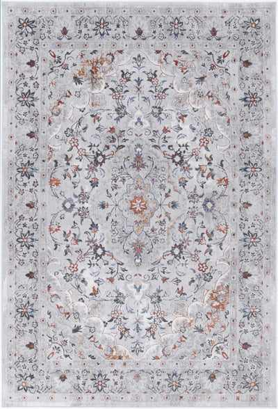 Isaiah Multi Grey Floral Traditional Rug 120x170cm