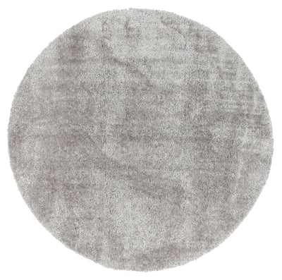 Puffy Soft Shaggy Round Rug Grey 160x160 cm Round
