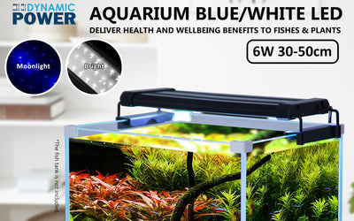 Dynamic Power 2 Set 6W Aquarium Blue White LED Light for Tank 30-50cm