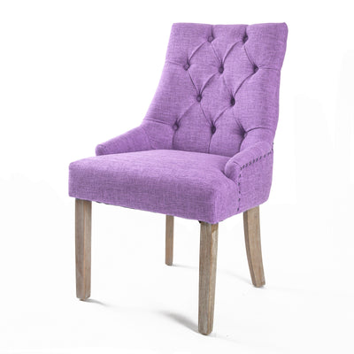 La Bella Violet French Provincial Dining Chair Amour Oak Leg