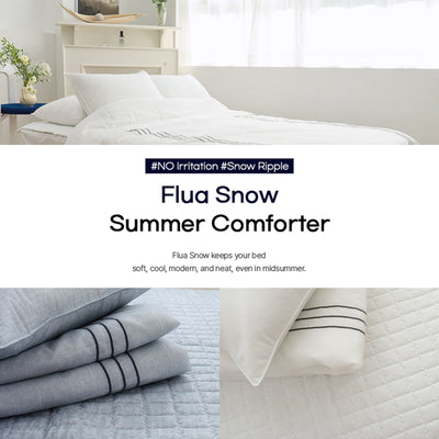 Saesom Double Blue Flua Snow Comforter Set Cool Lightweight Quilt Bedspread Bedding Coverlet