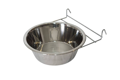 YES4PETS 2 x Stainless Steel Pet Rabbit Bird Dog Cat Water Food Bowl Feeder Chicken Poultry Coop Cup 2.8L