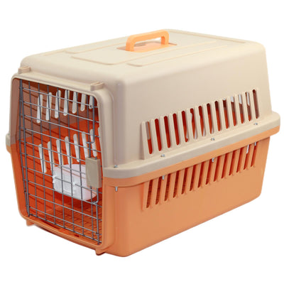 Large Dog Cat Crate Pet Carrier Rabbit Airline Cage With Tray And Bowl