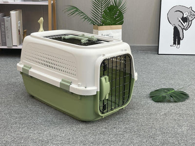 Medium Dog Cat Rabbit Crate Pet Kitten Carrier Parrot Cage Green