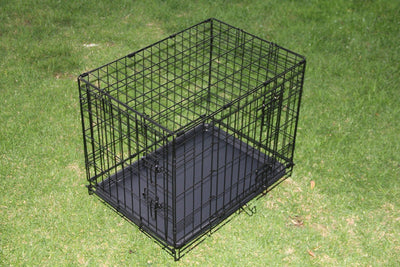 YES4PETS 24' Collapsible Metal Dog Puppy Crate Puppy Cage Cat Rabbit Carrier