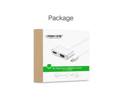UGREEN Mini DP to HDMI/VGA converter Silver (20421) - Payday Deals