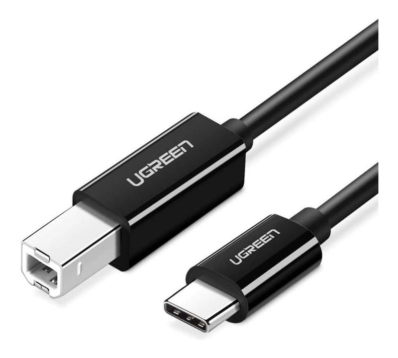 UGREEN USB-C to USB 2.0 Print Cable 2m (Black) 50446 - Payday Deals