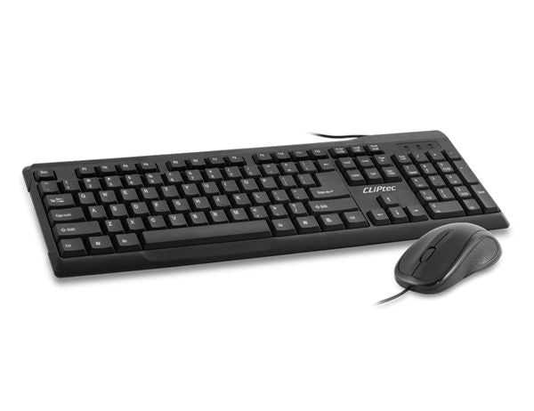 CLiPtec OFIZ-COMBO USB KEYBOARD AND MOUSE COMBO SET (SPILL RESISTANT DESIGN) Black - Payday Deals