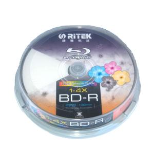 Ritek Blu-Ray BD-R 2X 25GB 130Min White Top  Printable 10pcs - Payday Deals