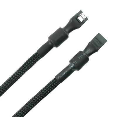 Simplecom CA110S Premium SATA 3 HDD SSD Data Cable Sleeved with Ferrite Bead Lead Clip Straight - Payday Deals