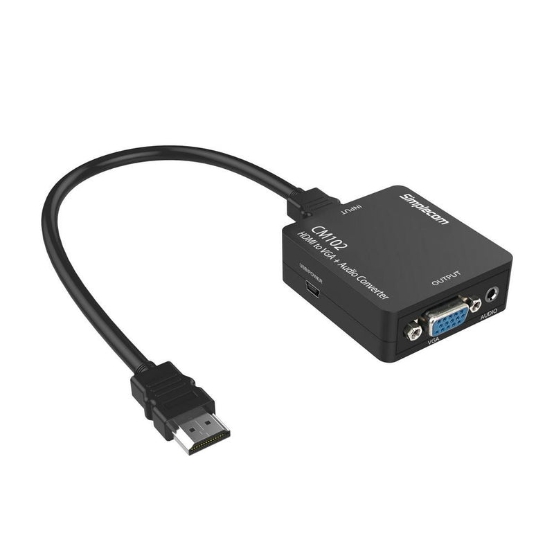 Simplecom CM102 HDMI to VGA + Audio 3.5mm Stereo Converter - Payday Deals