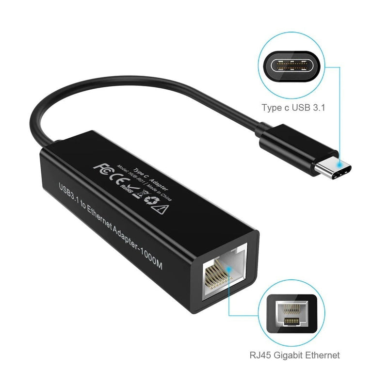 CHOETECH HUB-R01 USB 3.1 Type-C To RJ45 Gigabit Ethernet Adapter