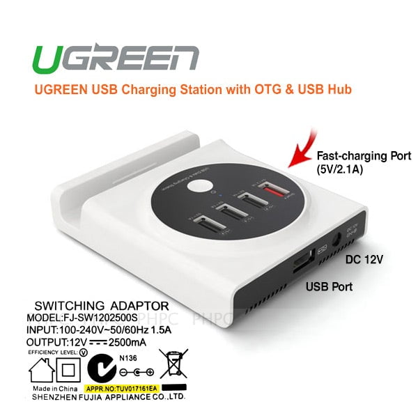 UGREEN Multifunction USB Charging Station with OTG USB Hub (20352) - Payday Deals